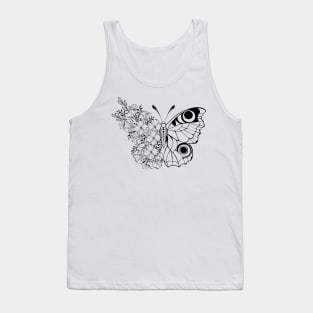 Flower Butterfly with California Poppy Tank Top